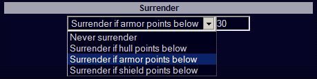 Surrender Settings