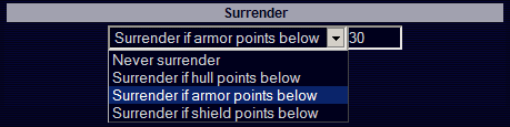 Surrender Einstellungen